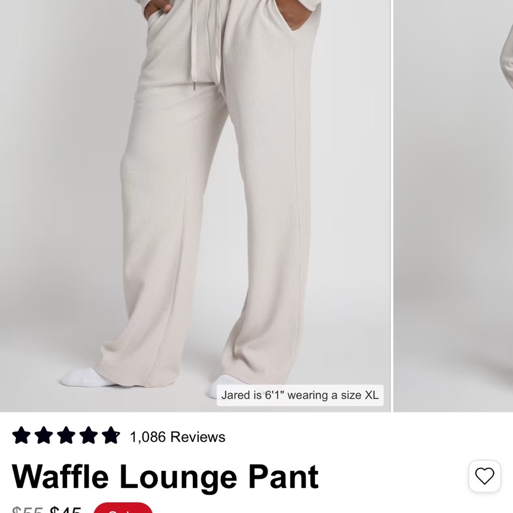 Waffle Lounge Pant — Cream Wide-Leg Cozy Knit